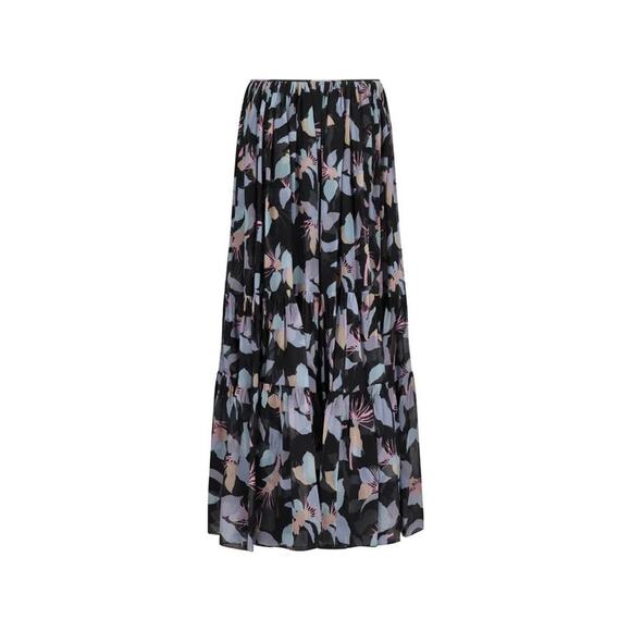 Chloe Gathered Maxi Skirt in Black 36 US 4 - Picture 3 of 4